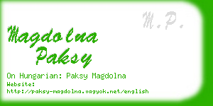 magdolna paksy business card